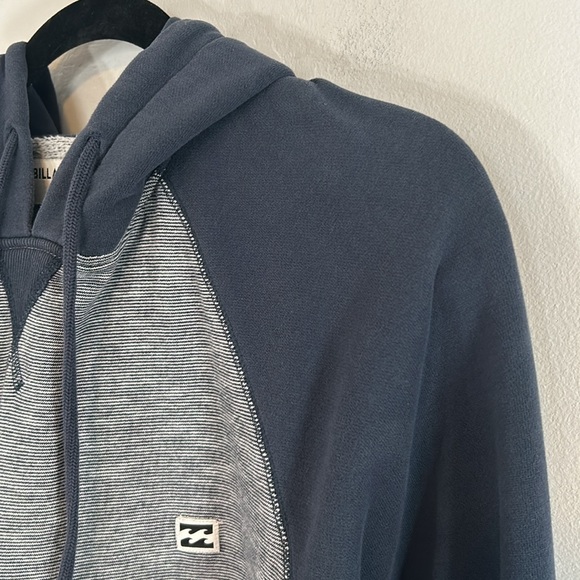 Billabong Vintage Surfer Skater Fleece Pullover Men’s Size L Blue White Hoodie - Picture 7 of 15